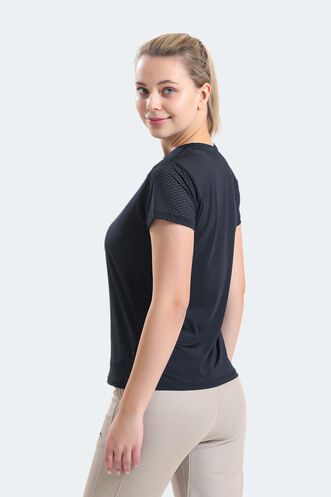 Slazenger RAIL Women's Short Sleeve T-Shirt Black - Thumbnail