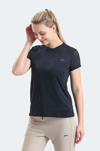 Slazenger RAIL Women's Short Sleeve T-Shirt Black - Thumbnail