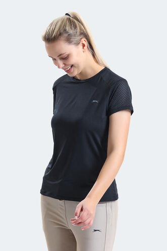 Slazenger RAIL Women's Short Sleeve T-Shirt Black - Thumbnail