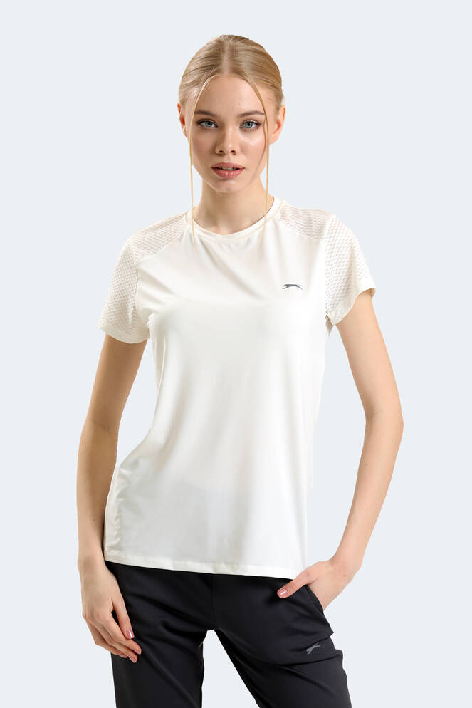 Slazenger RAIL Women's Short Sleeve T-Shirt Ecru