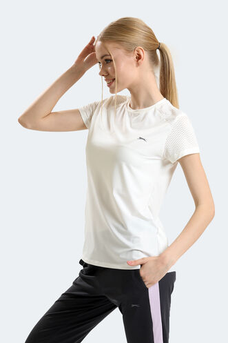 Slazenger RAIL Women's Short Sleeve T-Shirt Ecru - Thumbnail