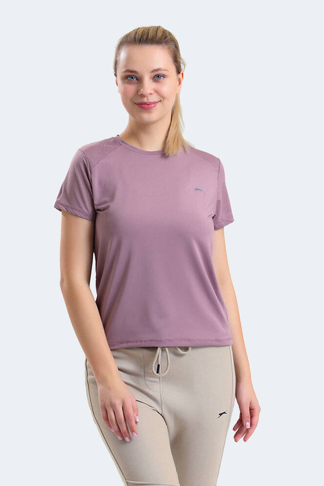 Slazenger RAIL Women's Short Sleeve T-Shirt Purple