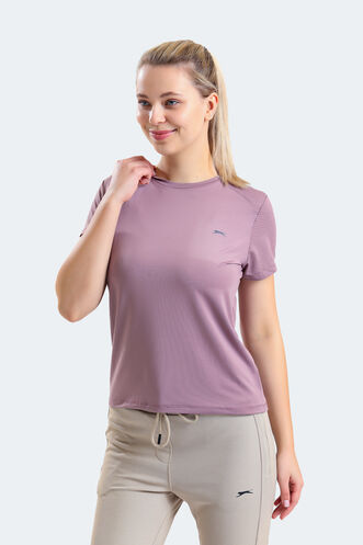 Slazenger RAIL Women's Short Sleeve T-Shirt Purple - Thumbnail