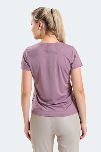 Slazenger RAIL Women's Short Sleeve T-Shirt Purple - Thumbnail