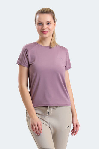 Slazenger RAIL Women's Short Sleeve T-Shirt Purple - Thumbnail