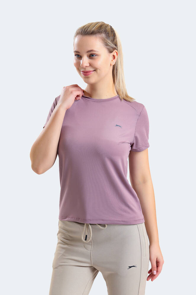 Slazenger RAIL Women's Short Sleeve T-Shirt Purple