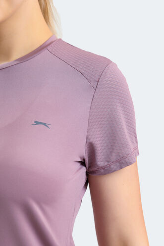 Slazenger RAIL Women's Short Sleeve T-Shirt Purple - Thumbnail