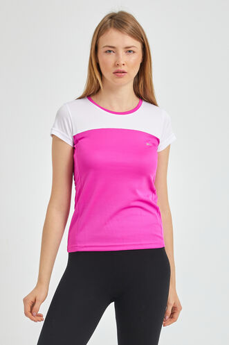 Slazenger RANDERS Women's Short Sleeve T-Shirt Fuchsia - Thumbnail