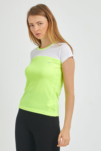 Slazenger RANDERS Women's Short Sleeve T-Shirt Neon Yellow - Thumbnail