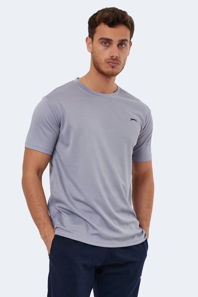 Slazenger REPUBLIC Erkek Kısa Kollu T-Shirt Açık Gri