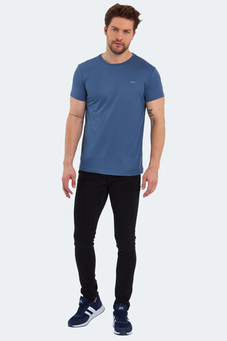 Slazenger REPUBLIC Erkek Kısa Kollu T-Shirt Indigo - Thumbnail