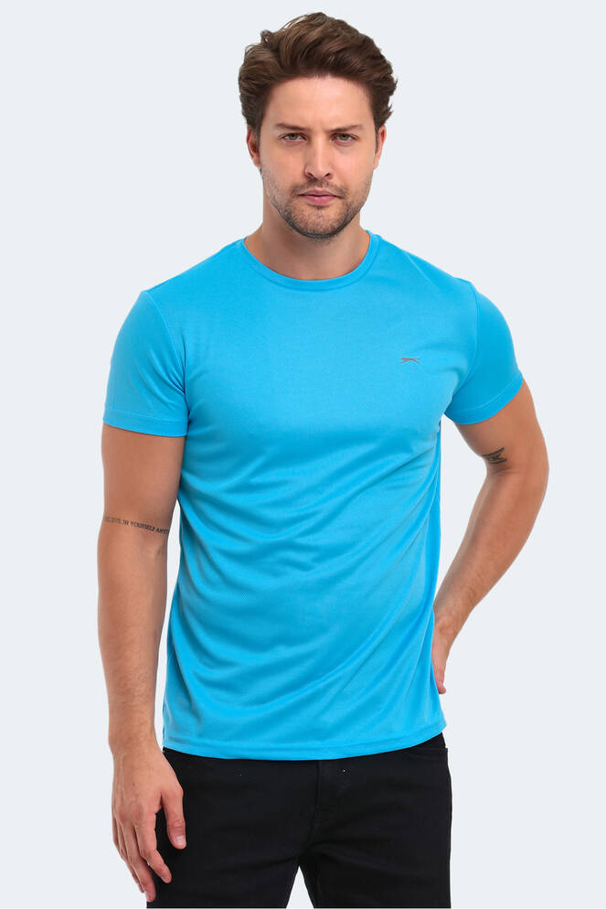 Slazenger REPUBLIC Erkek Kısa Kollu T-Shirt Saks Mavi