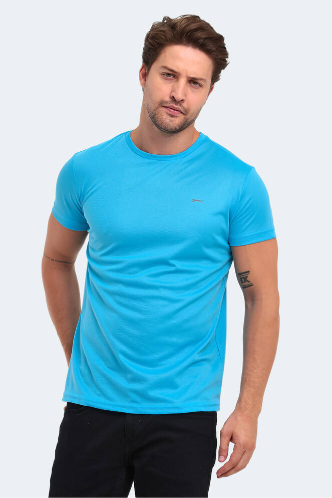 Slazenger REPUBLIC Erkek Kısa Kollu T-Shirt Saks Mavi