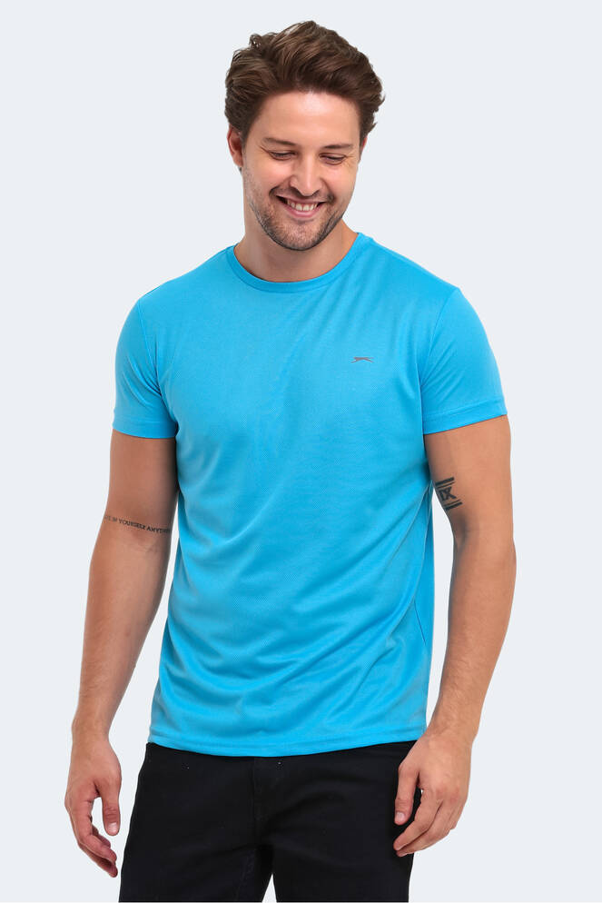 Slazenger REPUBLIC Erkek Kısa Kollu T-Shirt Saks Mavi