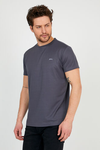 Slazenger REPUBLIC Men's Short Sleeve T-Shirt Dark Grey - Thumbnail