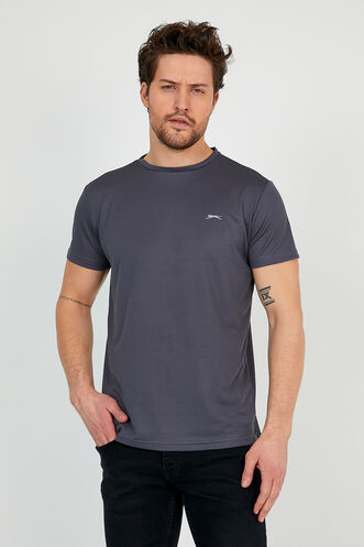 Slazenger REPUBLIC Men's Short Sleeve T-Shirt Dark Grey - Thumbnail