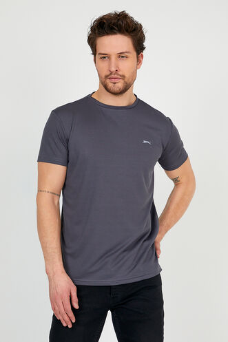 Slazenger REPUBLIC Men's Short Sleeve T-Shirt Dark Grey - Thumbnail