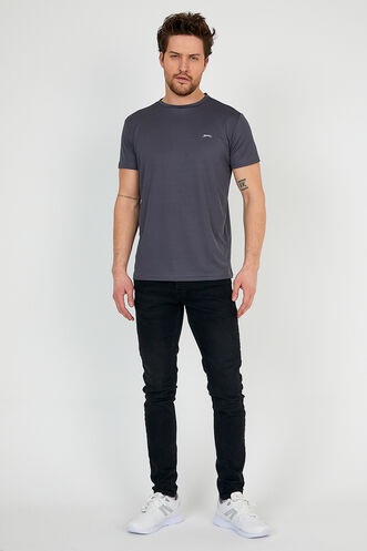 Slazenger REPUBLIC Men's Short Sleeve T-Shirt Dark Grey - Thumbnail