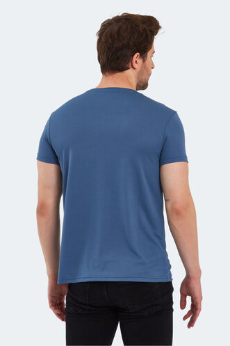 Slazenger REPUBLIC Men's Short Sleeve T-Shirt Indigo - Thumbnail