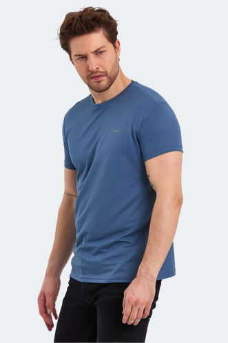 Slazenger REPUBLIC Men's Short Sleeve T-Shirt Indigo - Thumbnail