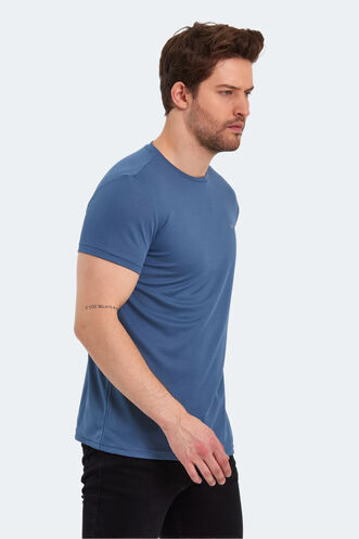 Slazenger REPUBLIC Men's Short Sleeve T-Shirt Indigo - Thumbnail