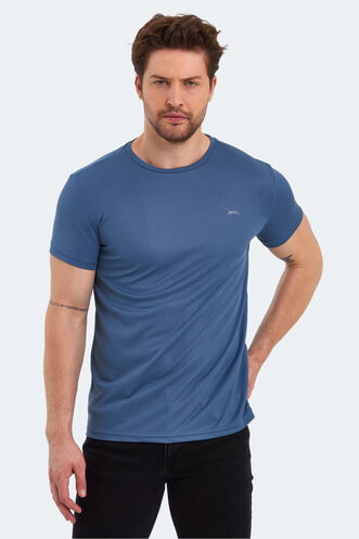 Slazenger REPUBLIC Men's Short Sleeve T-Shirt Indigo - Thumbnail