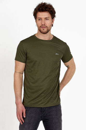 Slazenger REPUBLIC Men's Short Sleeve T-Shirt Khaki - Thumbnail