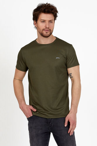 Slazenger REPUBLIC Men's Short Sleeve T-Shirt Khaki - Thumbnail