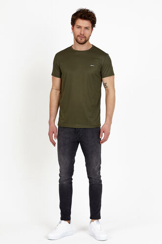 Slazenger REPUBLIC Men's Short Sleeve T-Shirt Khaki - Thumbnail