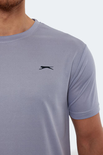 Slazenger REPUBLIC Men's Short Sleeve T-Shirt Light Grey - Thumbnail