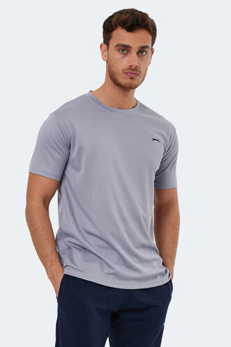 Slazenger REPUBLIC Men's Short Sleeve T-Shirt Light Grey - Thumbnail