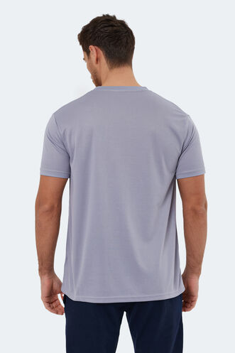 Slazenger REPUBLIC Men's Short Sleeve T-Shirt Light Grey - Thumbnail