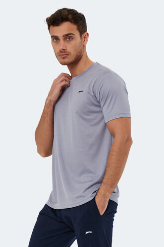 Slazenger REPUBLIC Men's Short Sleeve T-Shirt Light Grey - Thumbnail