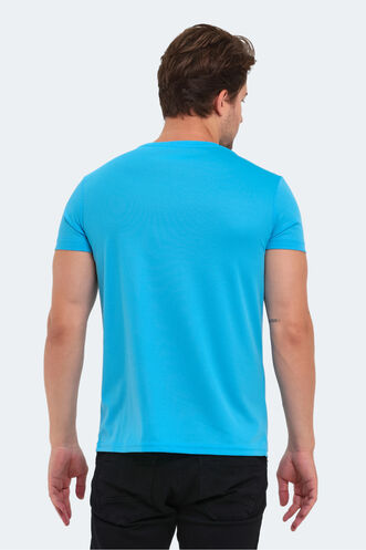 Slazenger REPUBLIC Men's Short Sleeve T-Shirt Sax Blue - Thumbnail