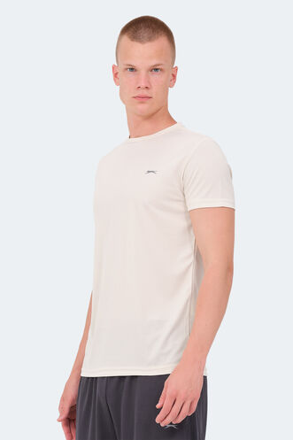 Slazenger REPUBLIC MTR Men's T-Shirt Beige - Thumbnail