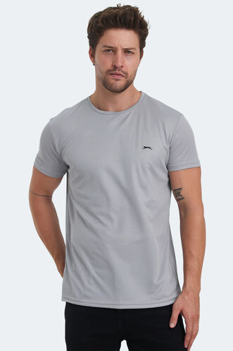 Slazenger REPUBLIC MTR Men's T-Shirt Light Gray - Thumbnail