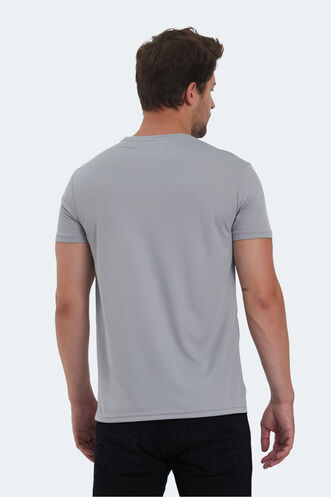 Slazenger REPUBLIC MTR Men's T-Shirt Light Gray - Thumbnail