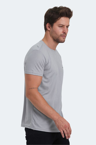 Slazenger REPUBLIC MTR Men's T-Shirt Light Gray - Thumbnail