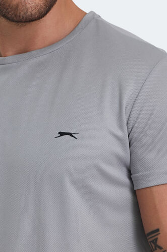 Slazenger REPUBLIC MTR Men's T-Shirt Light Gray - Thumbnail