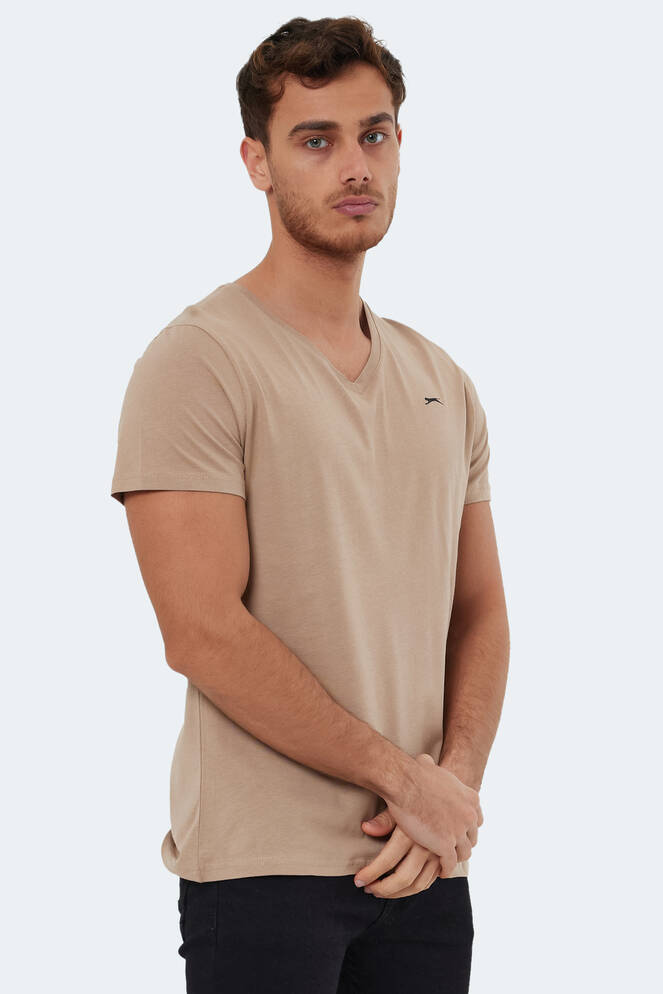 Slazenger RIVALDO Erkek Kısa Kollu T-Shirt Bej