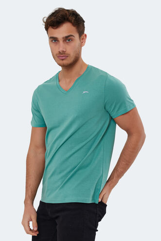 Slazenger RIVALDO Men's Short Sleeve T-Shirt Green - Thumbnail