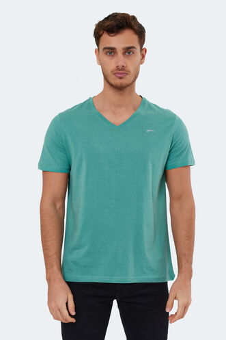 Slazenger RIVALDO Men's Short Sleeve T-Shirt Green - Thumbnail