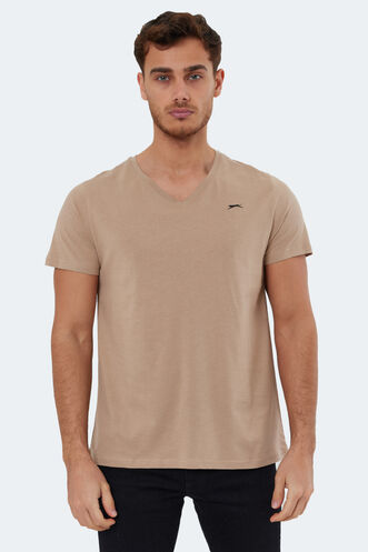 Slazenger - Slazenger RIVALDO Men's Short Sleeve T-Shirt Beige