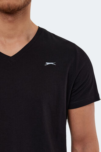 Slazenger RIVALDO Men's Short Sleeve T-Shirt Black - Thumbnail