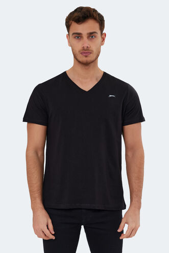 Slazenger RIVALDO Men's Short Sleeve T-Shirt Black - Thumbnail