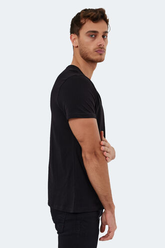 Slazenger RIVALDO Men's Short Sleeve T-Shirt Black - Thumbnail