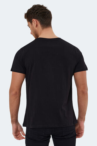 Slazenger RIVALDO Men's Short Sleeve T-Shirt Black - Thumbnail