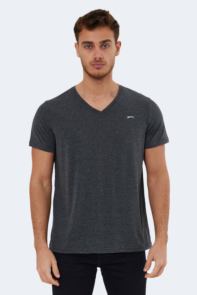 Slazenger RIVALDO Men's Short Sleeve T-Shirt Dark Grey