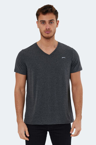 Slazenger RIVALDO Men's Short Sleeve T-Shirt Dark Grey - Thumbnail