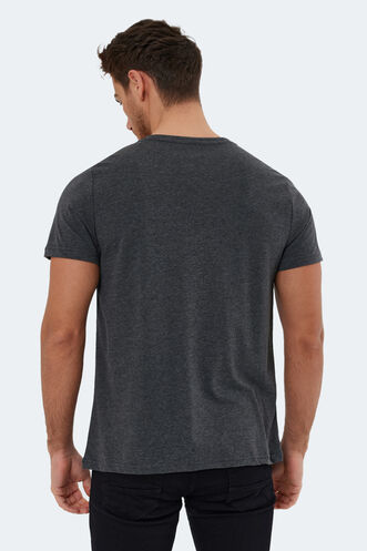 Slazenger RIVALDO Men's Short Sleeve T-Shirt Dark Grey - Thumbnail